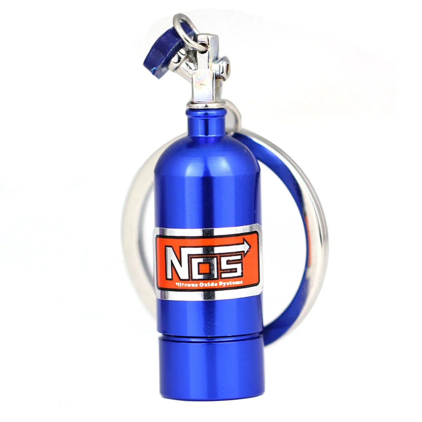 Aluminum Alloy Creative Turbo NOS Nitrous Oxide Bottle Key Chain Keychain Keyring Stash Pill Box Storage