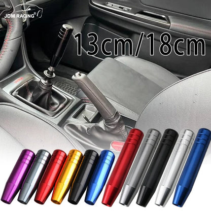 Universal Auto 13cm 18cm Length Manual Car Gear Shift Knob Aluminum Gear Shift Knob Racing Car Shift Gear Knob With 3 Adapters