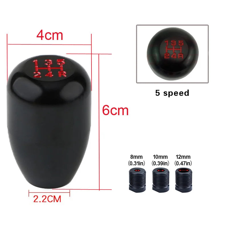 Universal Racing 5 Speed Aluminum Car Gear Shifter Knob Manual Transmission Gear Shift Knob Shift Lever Automatic